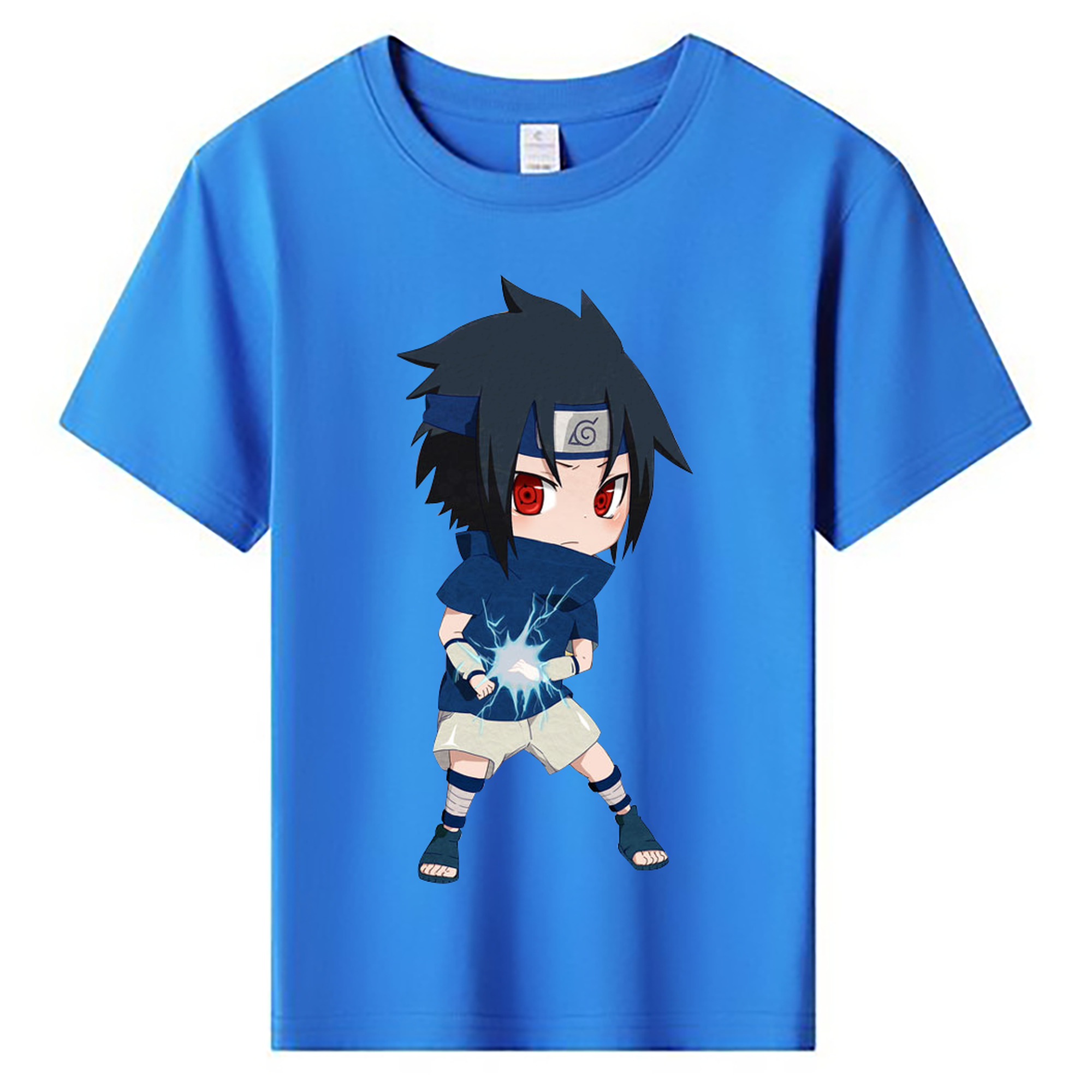 （画像用） NARUTO -ナルト- うちは サスケ Uchiha Sasuke 綿100％キッズTシャツ（フロントプリント）